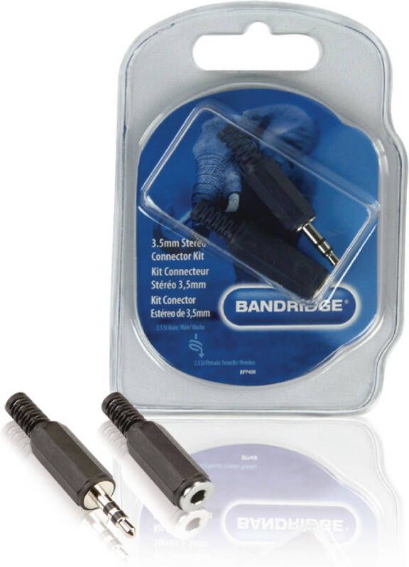 Bandridge Audioconnectorset 3.5 mm Zwart | 1 stuks BPP400