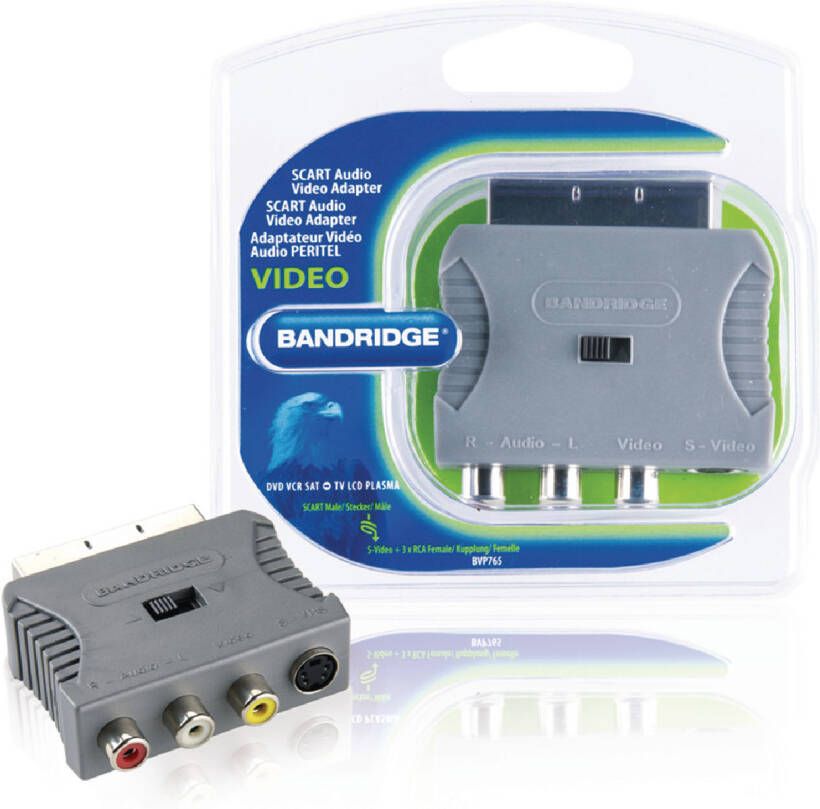 Bandridge SCART-Adapter SCART Male naar S-Video Female + 3x RCA Female | 1 stuks BVP765