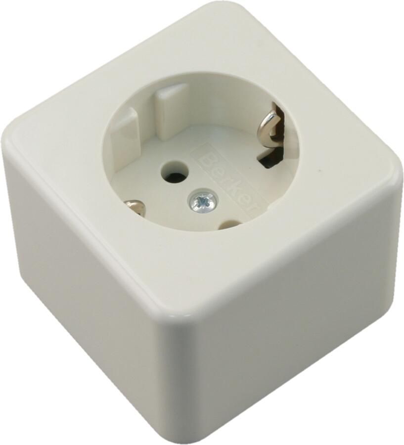 Berker B AP OPB Contactdoos | 1V | RA | PW 66.026.42