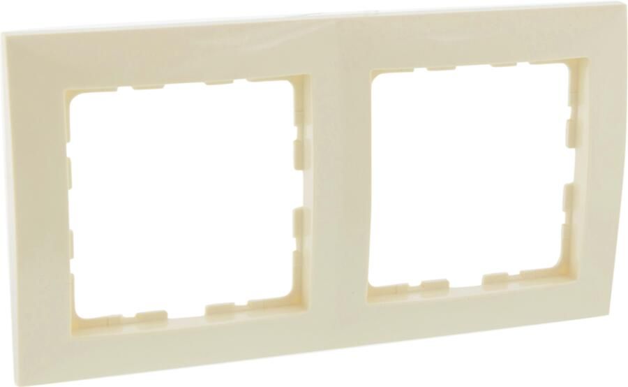 Berker B S1 Afdekraam | Inbouw | 2-voudig | Crème 66.032.22