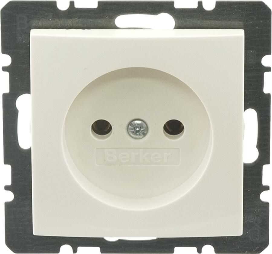 Berker B S1 Contactdoos | Inbouw | 1-voudig | Polarwit 66.033.40