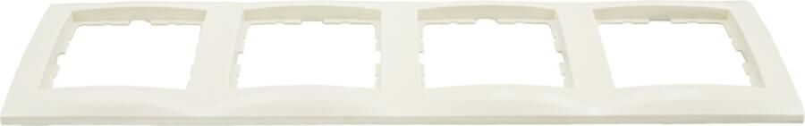 Berker S1 Afdekraam | Inbouw | 4-voudig | Glanzend | Crème 66.032.26