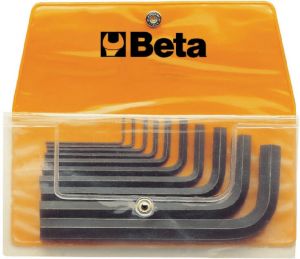 Beta 10-delige set haakse inbussleutels gebruneerd (art. 96N) in etui 96N B10 000960650