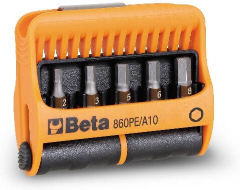Beta 10-del.set bits met magnetische bithouder in kunststof houder 860PE A10 008600920