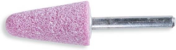 Beta 11111 20X40 Stiftslijpsteen | roze korund slijpkorrel | keramische binding | ronde kegelvorm | 25 stuks 111110021