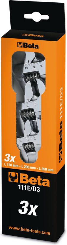 Beta 111E D3 Set Moersleutels | 3-delig 001110163