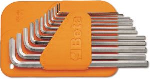 Beta 12-delige set haakse inbussleutels lange uitvoering verchroomd (art. 96LC) 96LC SC12 000960337