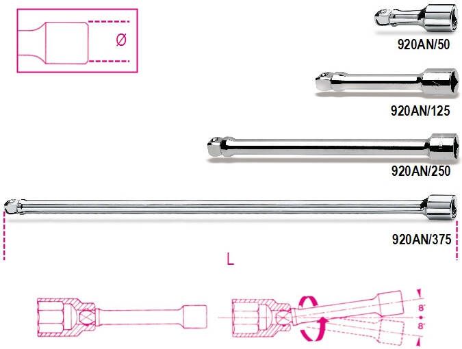 Beta 1 2” verlengstukken zwenkbaar 920AN 375 009200836