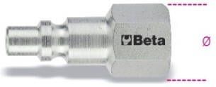 Beta 1916GF 3 8 Insteeknippel | Italiaans profiel | inwendige draad | cilindrisch (BSP) 019160060