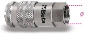 Beta 1917JF 1 4 Snelkoppeling | Aziatisch profiel | inwendig draad | cylindrisch (BSP) 019170456