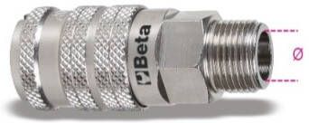 Beta 1917JM 3 8 Snelkoppeling | Aziatisch profiel | uitwendig draad | cylindrisch (BSP) 019170410