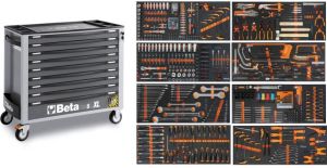 Beta 2400S XLG9 E-XXL | Gereedschapswagen | 9 laden | Grijs | 614-delig 024002255