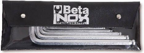 Beta ?6-delig set van haakse zeskant stiftsleutel vervaardigd uit roestvaststaal in etui 96BPINOX B9 000961456