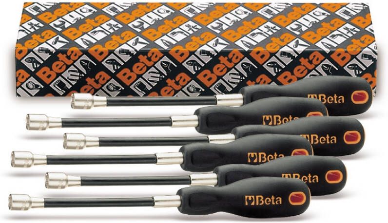 Beta 6-delige set flexibele dopschroevendraaiers (art. 943FL) 943FL S6 009430320