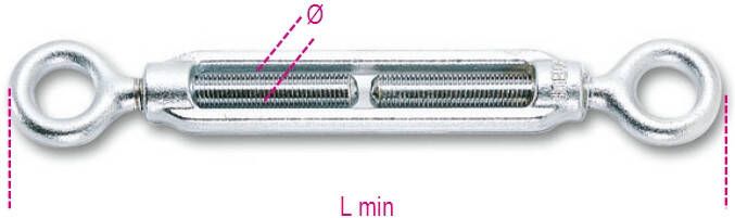 Beta 8005Z-2K M6-Spanschroef Met 2 Ogen 2Dlg 080059306