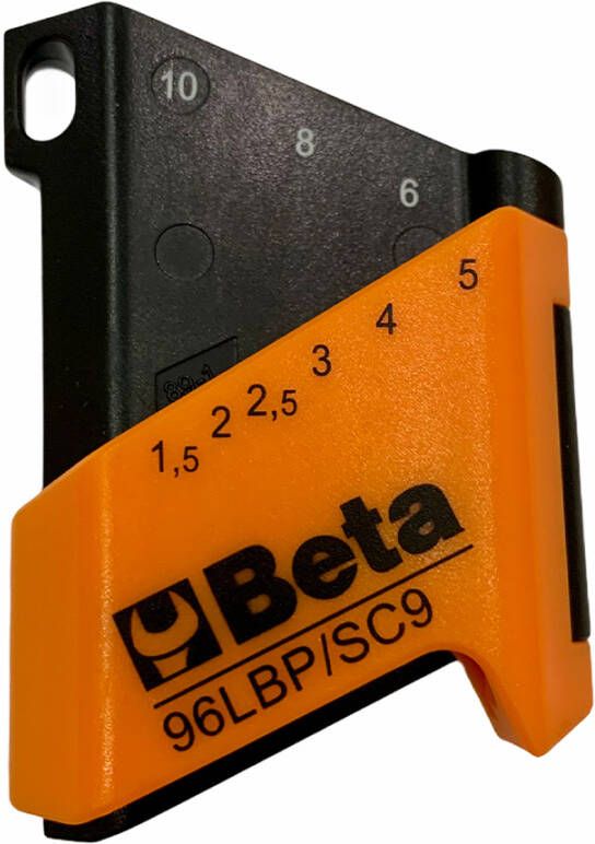 Beta 9-delig set haakse stiftsleutels met kogelkop extra-lang model 96LBP SCV