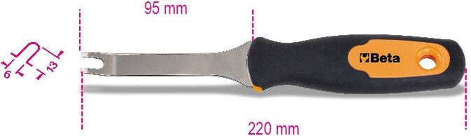 Beta Bekledingsvork roestvast stalen blad 1479U 13 014790010