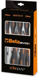 Beta 1207E TX-D7 7 delig set schroevendraaiers voor Torx schroeven 012071207