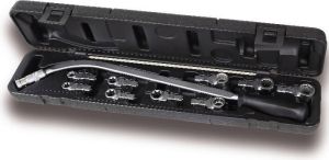 Beta 1477 C10 gebogen sleutel met 9 opzetstukken voor V-snaar 12-kant en Torx bouten