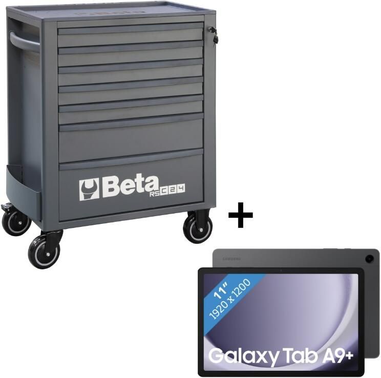 Beta 2400 RSC24 7 Gereedschapswagen | + Samsung Galaxy Tab A9+ | Antraciet ZNLDEC027
