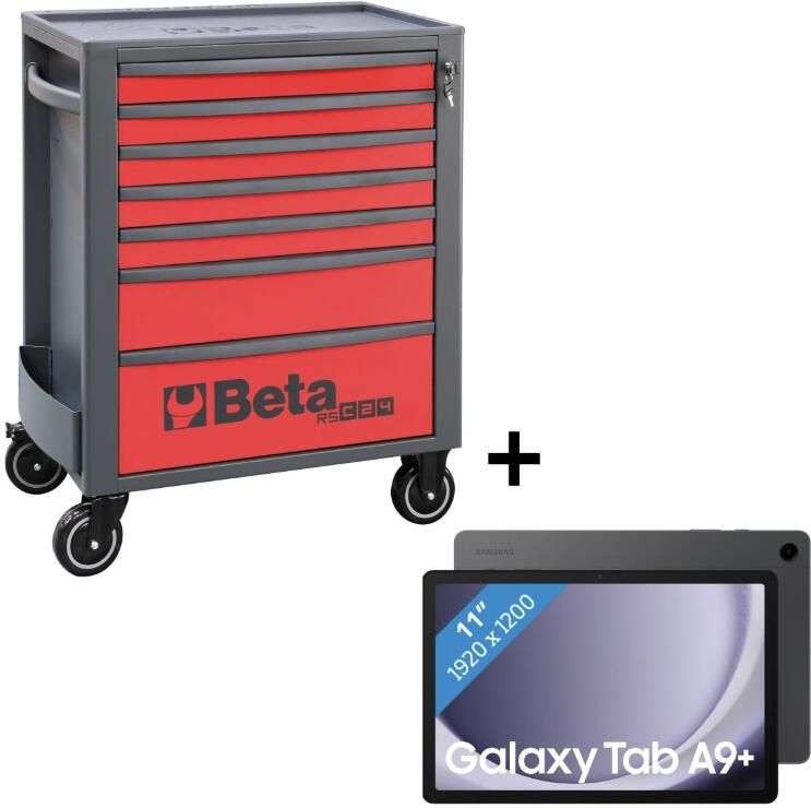 Beta 2400 RSC24 7 Gereedschapswagen | + Samsung Galaxy Tab A9+ | Rood ZNLDEC030
