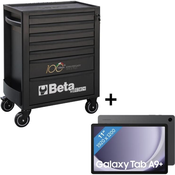 Beta 2400 RSC24 7 Gereedschapswagen | + Samsung Galaxy Tab A9+ | Zwart ZNLDEC028