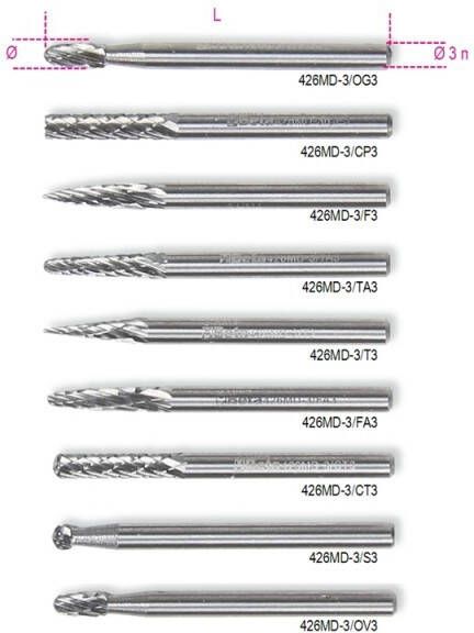 Beta 426MD-3 T3 Mini hardmetalen frezen 004260336