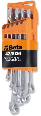 Beta 42NEW SC9I Een nieuwe vorm 9-delig set ringsteeksleutels in een compacte houder 000421087