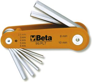 Beta 7-delige set haakse inbussleutels verchroomd (art. 96) 96 BG7
