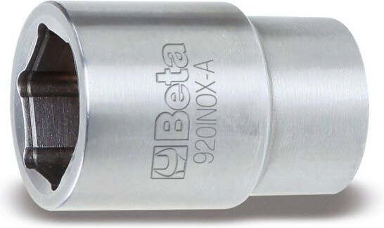 Beta 920INOX-A 24 Zeskant dopsleutels | 1 2" aandrijfvierkant | vervaardigd uit roestvast staal 009203024