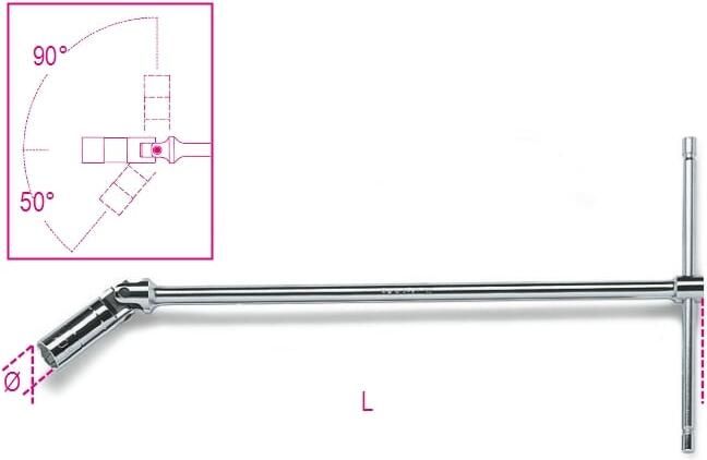 Beta 959 14-Bougiesleutel T-Handgreep 009590009