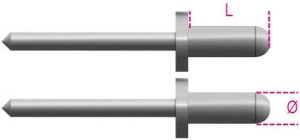 Beta Aluminium nagels 1741RV 2 9K