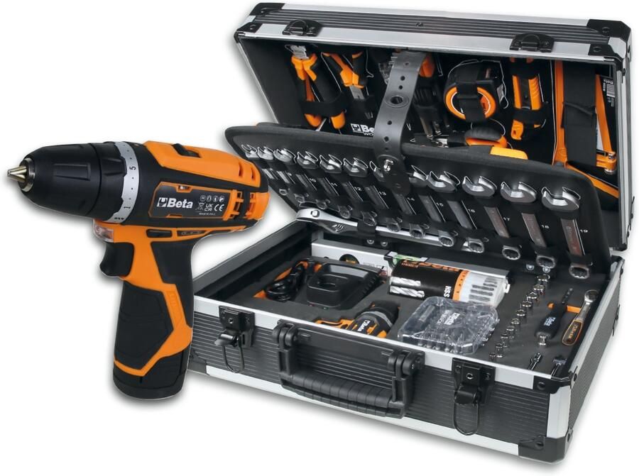 Beta BW 2056E 12V 19P Koffer met 146-delig assortiment en 12V schroefmachine (2x 2.0Ah accu) 020566032