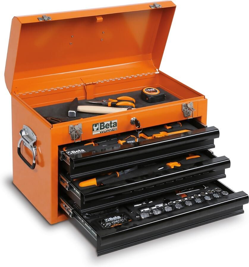 Beta BW 2200E N-KIST Gereedschapskist met 159-delig assortiment gereedschappen 022006211