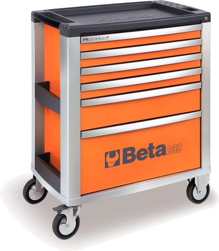 Beta C39 6 Oranje Gereedschapswagen met zes laden 039000031