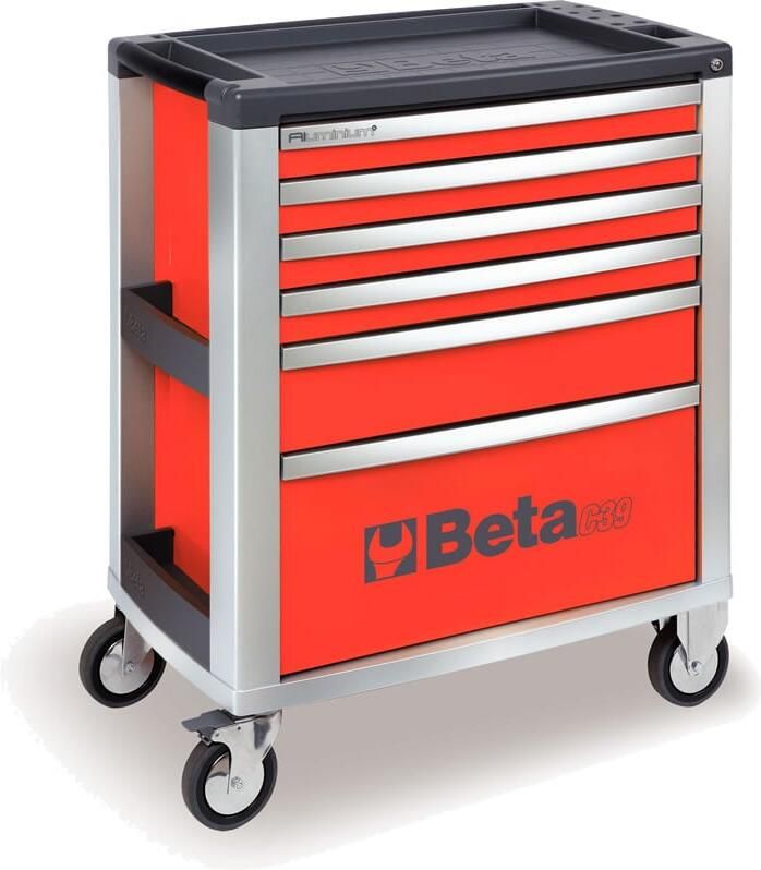 Beta C39 6 Rood Gereedschapswagen met zes laden 039000033