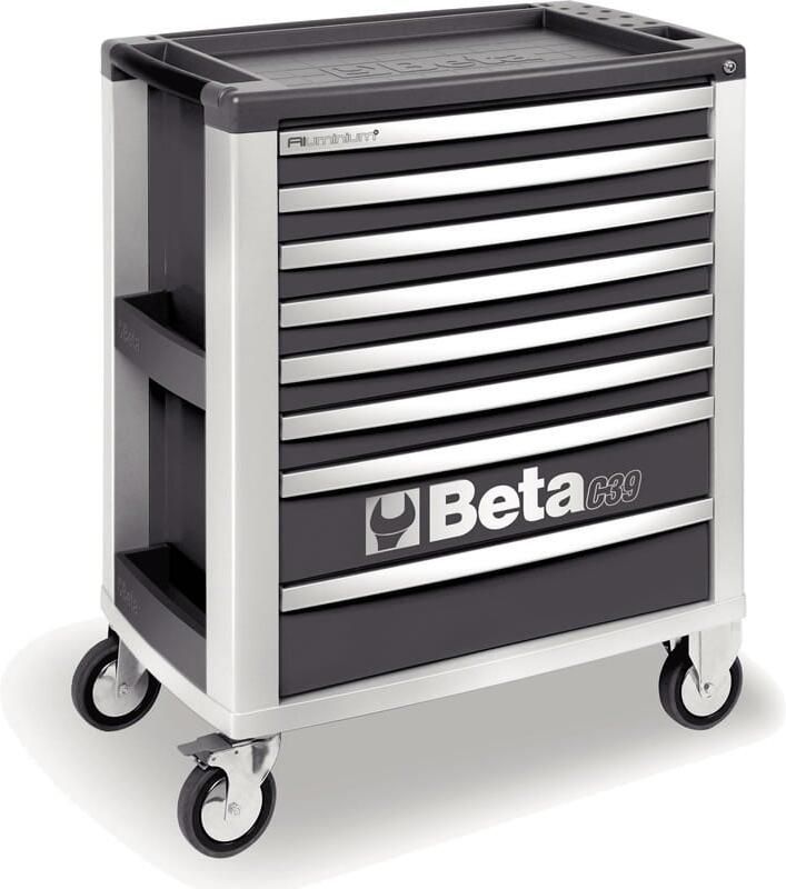 Beta C39 8 Grijs Gereedschapswagen met 8 laden. 039000042