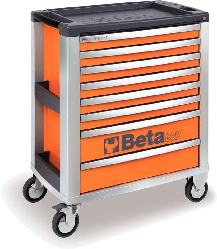 Beta C39 8 Oranje Gereedschapswagen met 8 laden 039000041
