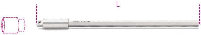 Beta Dopsleutelhouder met 1 4" aansluiting 1281PB 012810293