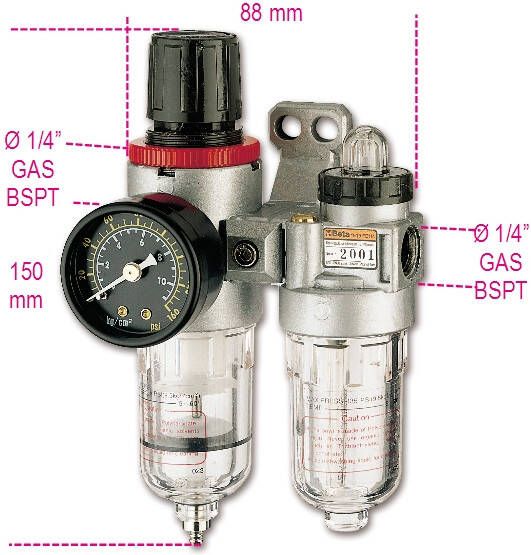 Beta Filter-reduceerventiel-olienevelaar 1919FE1 4 019190200