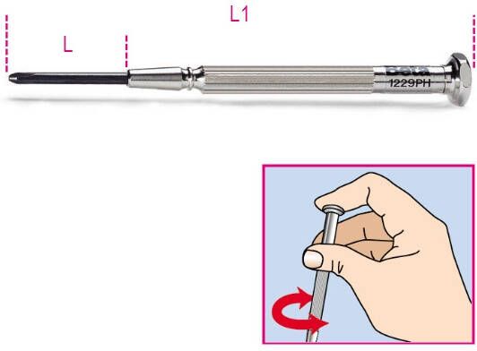 Beta Horlogemakerschroe-vendraaiers voor Phillips kruiskopschroeven 1229PH 1 012290251