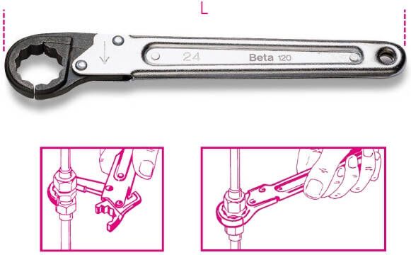Beta Open ringratelsleutels 120 24 001200024