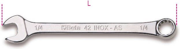 Beta Ringsteeksleutels vervaardigd uit roestvast staal 42INOX-AS 11 16