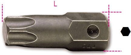 Beta Slag bits voor Torx schroeven 16 mm aansluiting 727 ES16TX T55 007270355