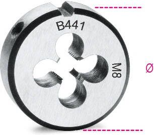 Beta Snijplaten fijne spoed metrische draad verchroomd staal 441 7X0 75 004410005
