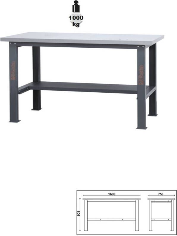 Beta C58Bc-X1 6 Werkbank | Met werkblad inox 058000606