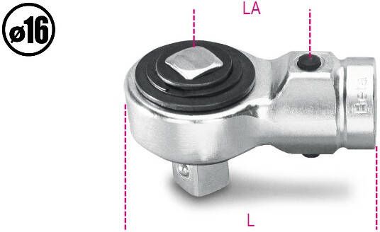 Beta Doorsteek ratelkop voor momentsleutels 614 50 006140002
