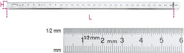 Beta Flexibele linialen vervaardigd uit roestvast staal 1682 150 016820015