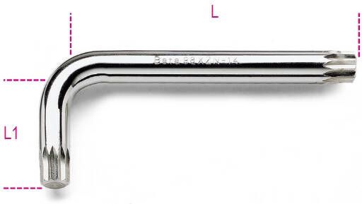 Beta Haakse stiftsleutels met XZN profiel 98XZN 8 000980008