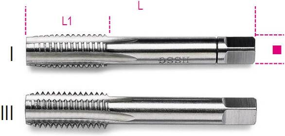Beta Handtappen fijne spoed metrische draad HSS 434 24X2 004340032